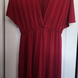 NWOT Flirty Red Summer Dress with loose bell dolman sleeves
